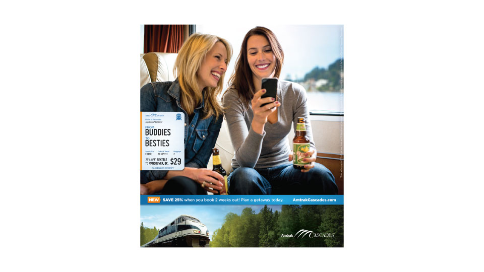 Amtrak Cascades - advertisement