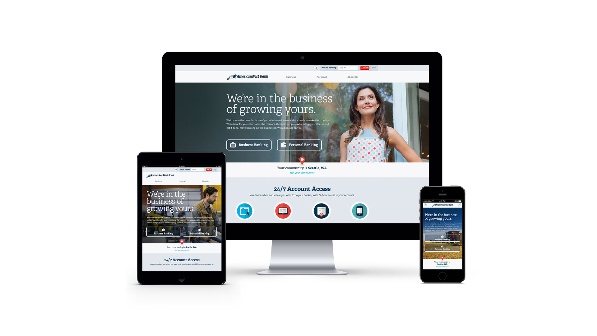 AmericanWest Bank - web design