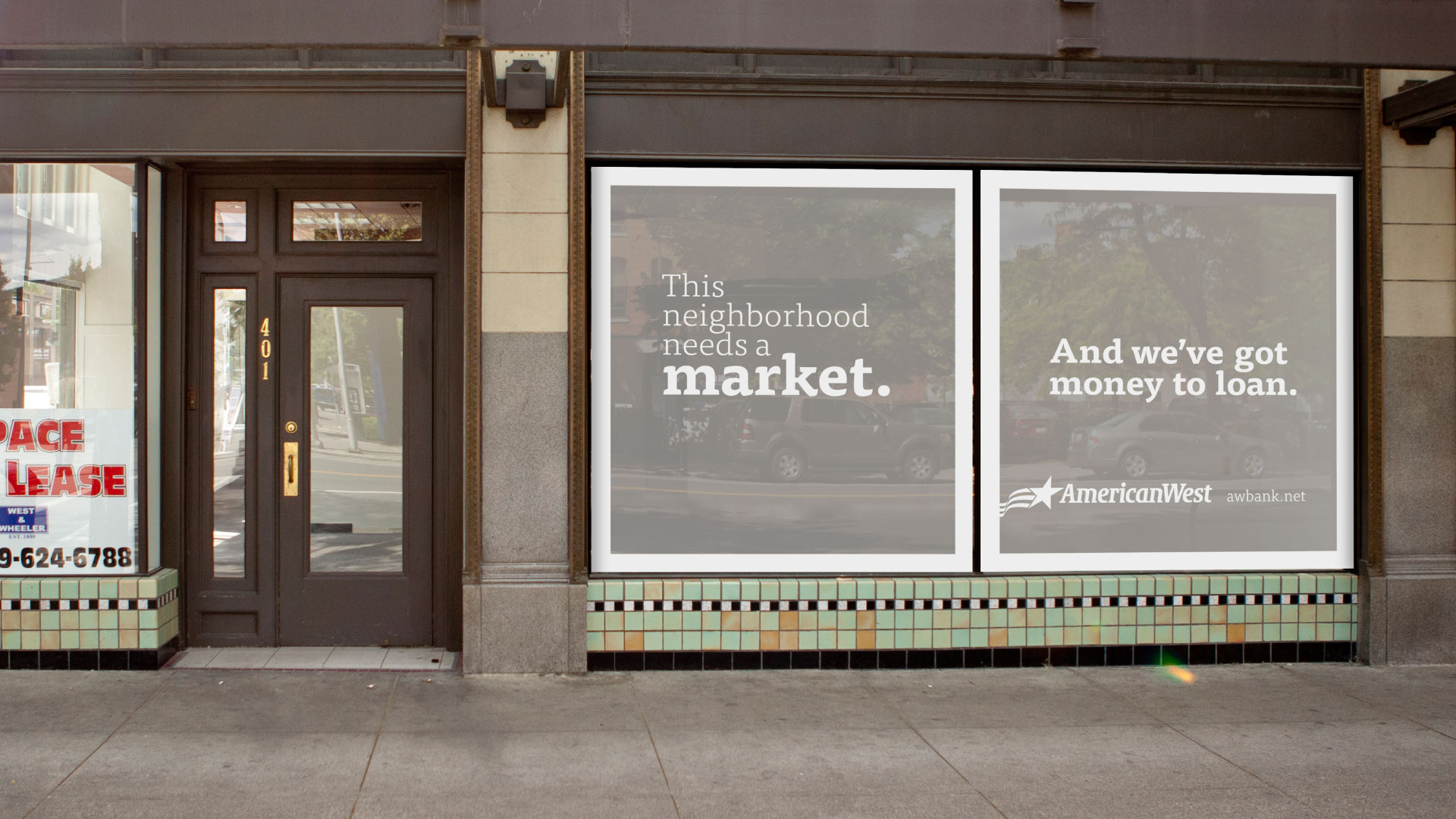 AmericanWest Bank - signage