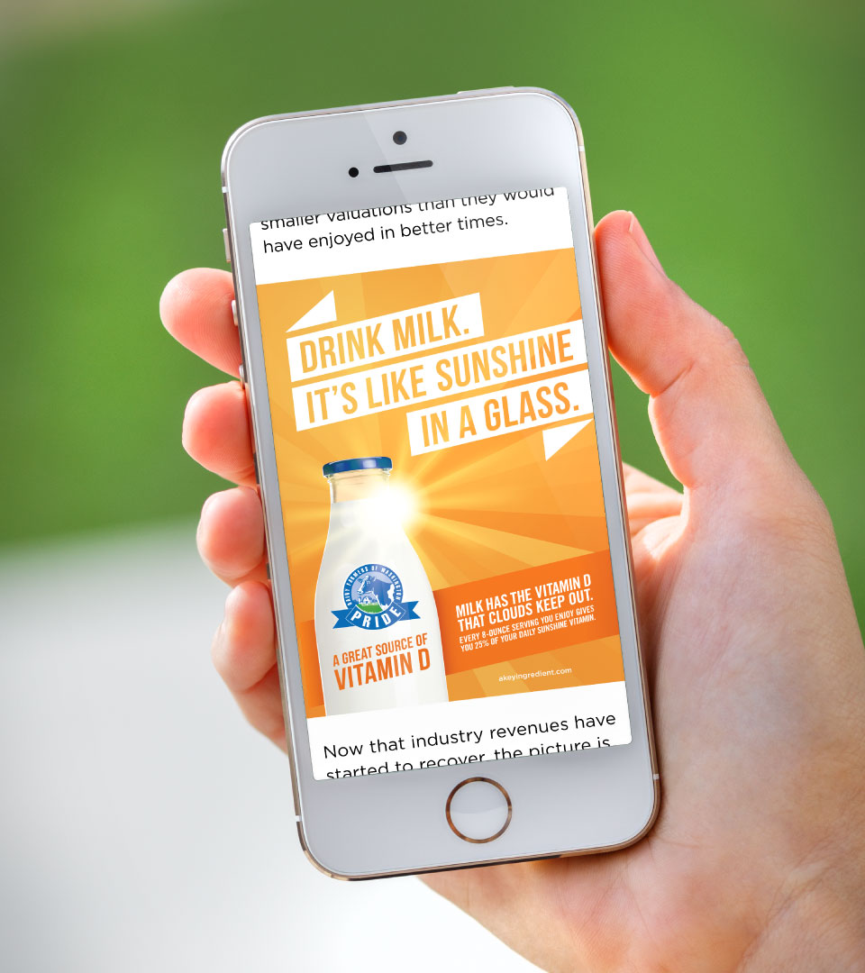 Washington Dairy - mobile website