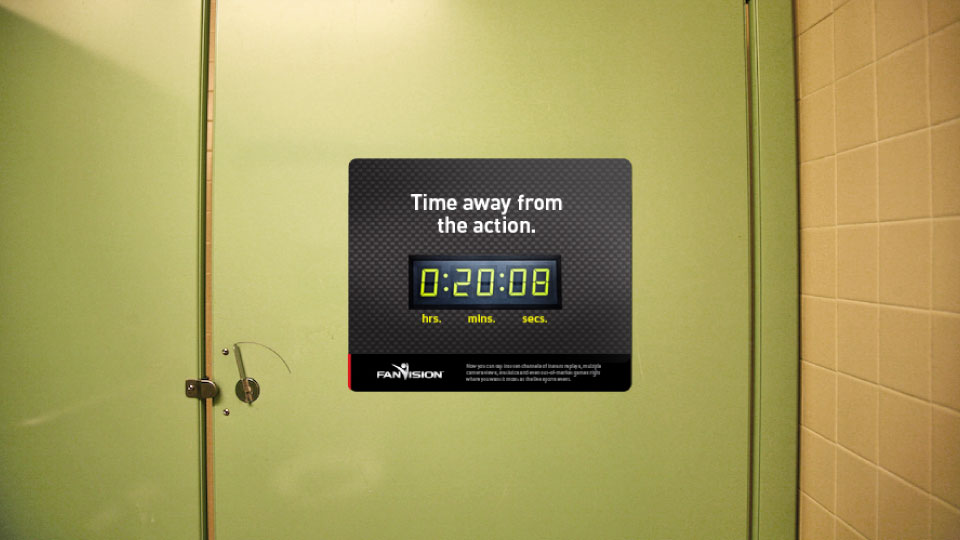 FanVision - bathroom stall installation