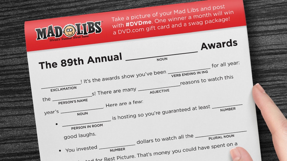 DVD.com Madlibs mailer